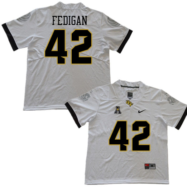 Men #42 Aidan Fedigan UCF Knights College Football Jerseys Stitched Sale-White